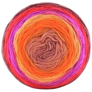 Fir de tricotat sau crosetat - Fire tip mohair din acril Kamgarn Papatya CAKE degrade 227