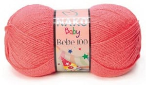 Fir de tricotat sau crosetat - Fire tip mohair din acril Nako Baby Bebe 100 ROZ 11201