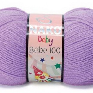 Fir de tricotat sau crosetat - Fire tip mohair din acril Nako Baby LILA 1036