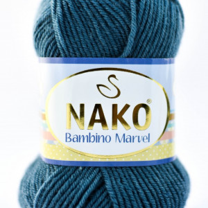Fir de tricotat sau crosetat - Fire tip mohair din acril Nako Baby MARVEL GRI PETROL 185