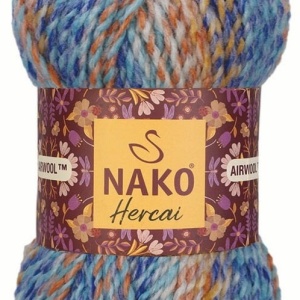 Fir de tricotat sau crosetat - Fire tip mohair din acril NAKO HERCAI DEGRADE 28238