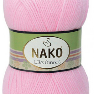 Fir de tricotat sau crosetat - Fire tip mohair din acril NAKO LUKS MINNOS ROZ 23069