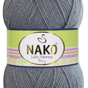 Fir de tricotat sau crosetat - Fire tip mohair din acril NAKO LUKS MINNOS GRI 131