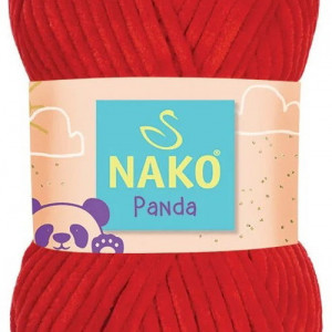 Fir de tricotat sau crosetat - Fire tip mohair din acril NAKO PANDA ROSU 3108