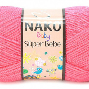 Fir de tricotat sau crosetat - Fire tip mohair din acril Nako SUPER BEBE ROZ 236