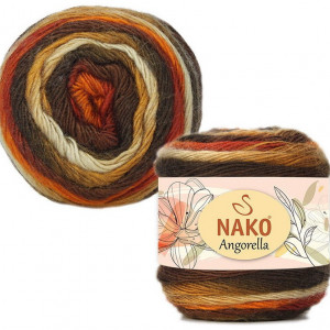 Fir de tricotat sau crosetat - Fire tip mohair din acril premium Nako ANGORELLA DEGRADE 87534