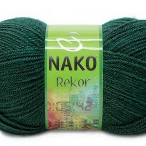 Fir de tricotat sau crosetat - Fire tip mohair din acril premium Nako REKOR VERDE 3601