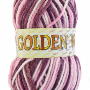 Fir de tricotat sau crosetat - Fire tip mohair din acril si lana GOLDEN WOOL IMPRIMAT - 361