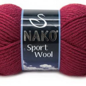 Fir de tricotat sau crosetat - Fire tip mohair din acril si lana Nako Sport Wool GRENA 6592