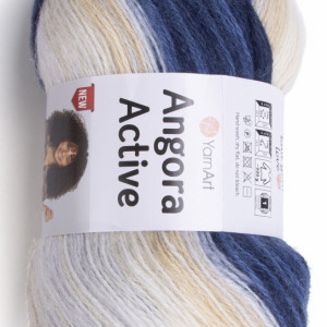 Fir de tricotat sau crosetat - Fire tip mohair din acril Yarnart Angora Active degrade 859