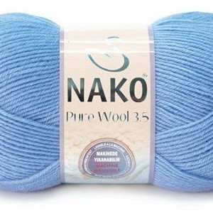 Fir de tricotat sau crosetat - Fire tip mohair din lana 100% Nako PURE WOOL 3,5 BLEO 271
