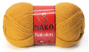 Fir de tricotat sau crosetat - Fire tip mohair din lana 50% si acril 50% Nakolen Galben 1808