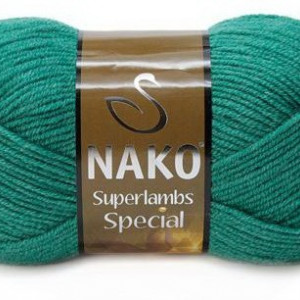 Fir de tricotat sau crosetat - Fire tip mohair din lana 50% si acril 50% Nako Superlambs Special VERDE 181