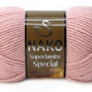 Fir de tricotat sau crosetat - Fire tip mohair din lana 50% si acril 50% Nako Superlambs Special roz 10275