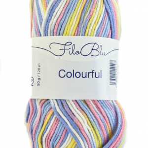 Fir de tricotat sau crosetat - Fire tip mohair din poliester Filo Blu - Colourful - 04 DEGRADE