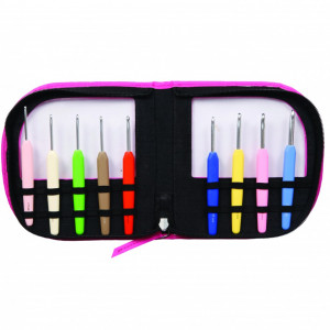 KnitPro Waves - set crosete un singur capat si maner ergonomic