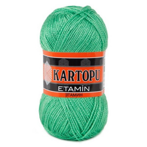 Fir de tricotat,brodat sau crosetat - Fir KARTOPU ETAMIN VERDE 437