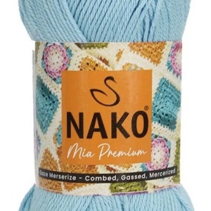 Fir de tricotat sau crosetat - Fir BUMBAC 100% NAKO MIA PREMIUM BLEO COD 14358