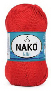 Fir de tricotat sau crosetat - Fir BUMBAC 100% NAKO MIA ROSU 207