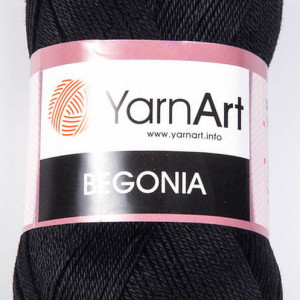 Fir de tricotat sau crosetat - Fir BUMBAC 100% YARNART BEGONIA NEGRU COD 999