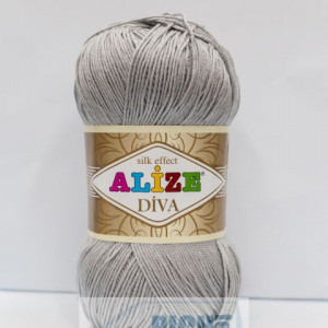 Fir de tricotat sau crosetat - Fir microfibra ALIZE DIVA GRI 355