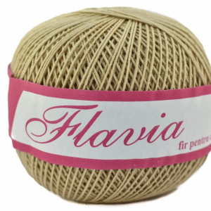 Fir de tricotat sau crosetat - Fire Bumbac 100% FLAVIA ROMANOFIR BOBINA BEJ 6