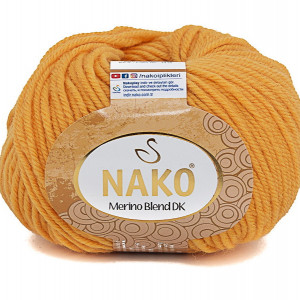 Fir de tricotat sau crosetat - Fire din lana 100% Nako Merino Blend DK - GALBEN COD 3416