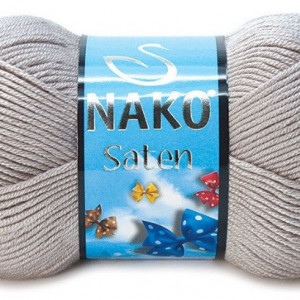 Fir de tricotat sau crosetat - Fire Nako SATEN GRI 3079