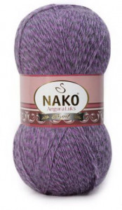 Fir de tricotat sau crosetat - Fire tip mohair acril NAKO ANGORA LUKS LILA MOULINE 21360