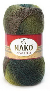 Fir de tricotat sau crosetat - Fire tip mohair acril NAKO ARYA EBRULI DEGRADE 86410