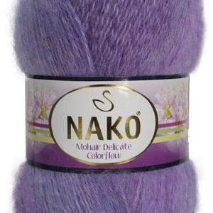 Fir de tricotat sau crosetat - Fire tip mohair acril NAKO MOHAIR DELICATE COLORFLOW DEGRADE 28181