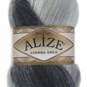 Fir de tricotat sau crosetat - Fire tip mohair din acril Alize Angora Gold Batik degrade 1900