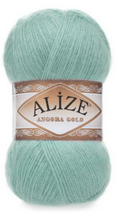 Fir de tricotat sau crosetat - Fire tip mohair din acril Alize Angora Gold VERNIL 462