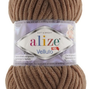 Fir de tricotat sau crosetat - Fire tip mohair din acril ALIZE VELLUTO MARO 466