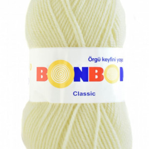 Fir de tricotat sau crosetat - Fire tip mohair din acril BONBON CLASIC CREAM 98272