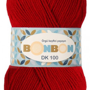 Fir de tricotat sau crosetat - Fire tip mohair din acril BONBON DK ROSU 98237