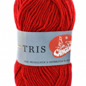 Fir de tricotat sau crosetat - Fire tip mohair din acril CANGURO - TRIS ROSU 310