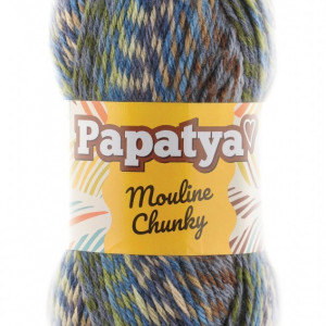Fir de tricotat sau crosetat - Fire tip mohair din acril Kamgarn Papatya Mouline Chunky Degrade 1105