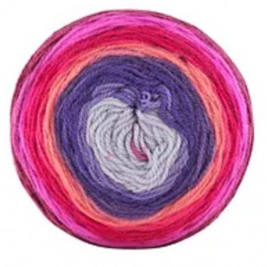 Fir de tricotat sau crosetat - Fire tip mohair din acril Kamgarn Papatya CAKE degrade 239