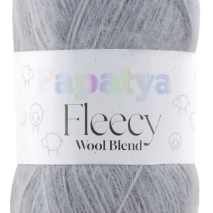 Fir de tricotat sau crosetat - Fire tip mohair din acril Kamgarn Papatya Fleecy GRI COD 2560