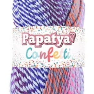 Fir de tricotat sau crosetat - Fire tip mohair din acril Kamgarn Papatya Confetti degrade 02