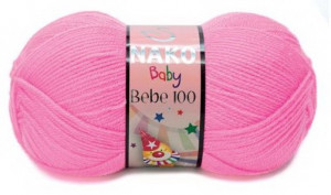 Fir de tricotat sau crosetat - Fire tip mohair din acril Nako Baby Bebe 100 ROZ 11158