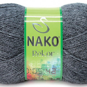 Fir de tricotat sau crosetat - Fire tip mohair din acril premium Nako REKOR GRI 193