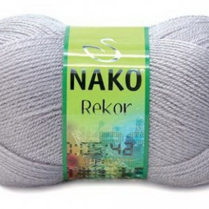 Fir de tricotat sau crosetat - Fire tip mohair din acril premium Nako REKOR GRI 3079
