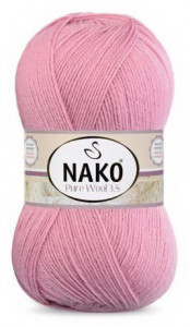 Fir de tricotat sau crosetat - Fire tip mohair din lana 100% Nako PURE WOOL 3,5 ROZ 275