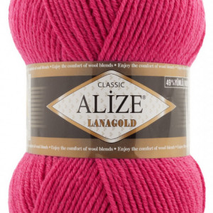 Fir de tricotat sau crosetat - Fire tip mohair din lana 49% si acril 51% Alize Lanagold Roz 798