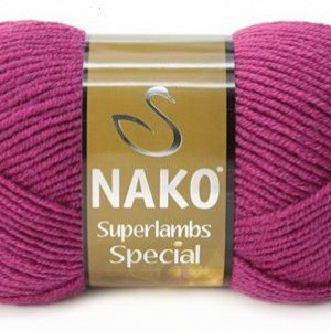 Fir de tricotat sau crosetat - Fire tip mohair din lana 50% si acril 50% Nako Superlambs Special MOV 1302