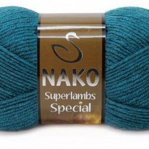 Fir de tricotat sau crosetat - Fire tip mohair din lana 50% si acril 50% Nako Superlambs Special turcoaz 23463