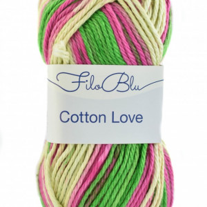 Fir de tricotat sau crosetat - Fire tip mohair din poliester Filo Blu - Cotton Love - 04 DEGRADE
