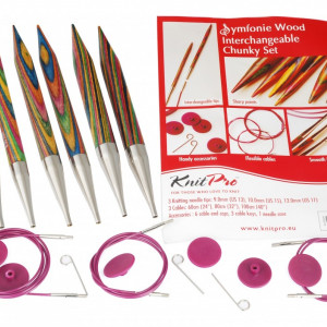KnitPro SYMFONIE WOOD - set andrele interschimbabile CHUNKY